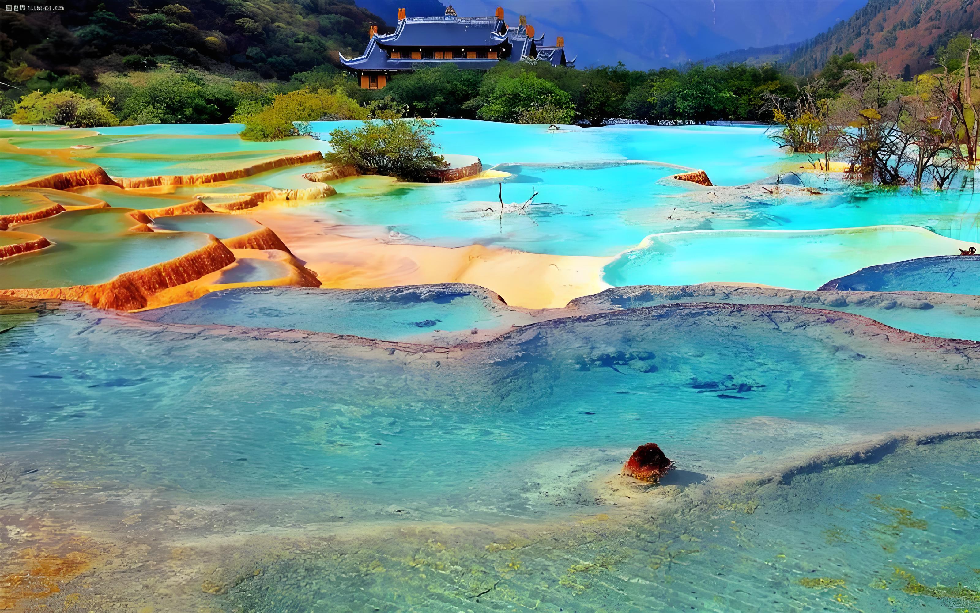 Huanglong scenic area in Sichuan.