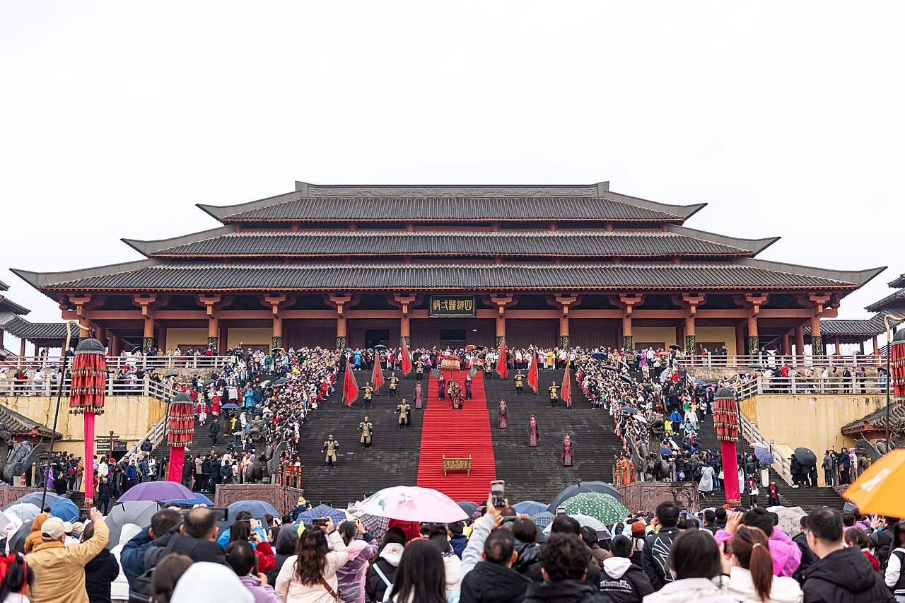Palace-style film sets at Hengdian World Studios.