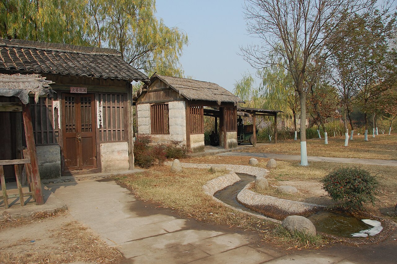 Qingming Shanghe Tu scenic area at Hengdian World Studios.