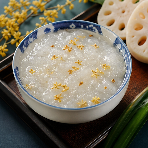 Lotus-root starch dessert from Hangzhou.